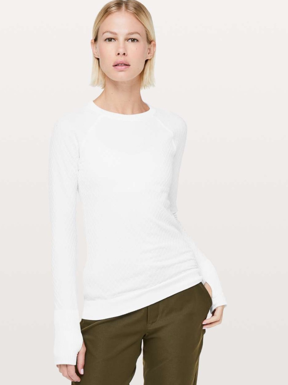 Lululemon Restless Pullover Textured Long Sleeve top Size 6 #yoga #athleisure